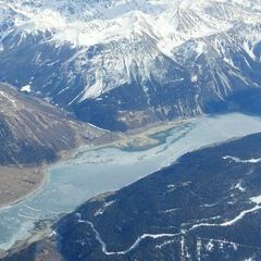 Flugwegposition um 14:13:36: Aufgenommen in der Nähe von Bezirk Inn, Schweiz in 4129 Meter